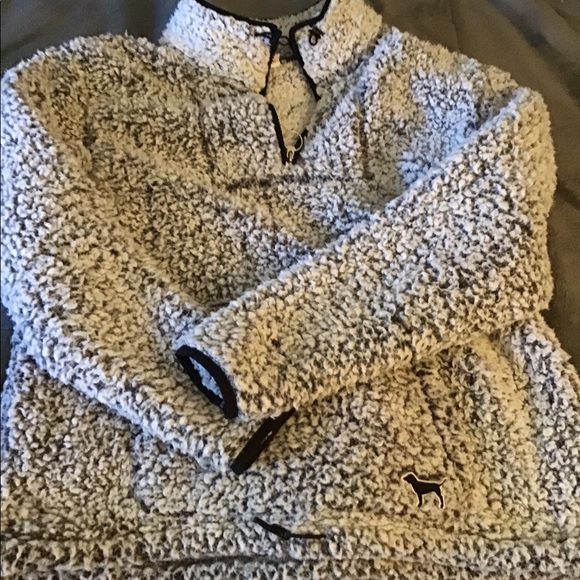 Victoria Secret Pink Sherpa Half ZIp - Picture 2 of 2